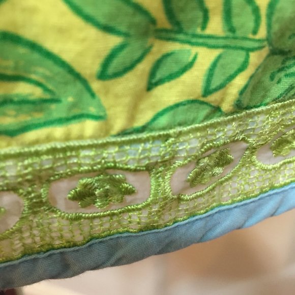 Roxy Quiksilver Yellow and Green Floral Cotton Skirt Size 7 - Picture 3 of 6